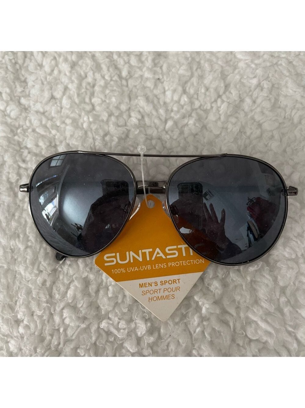 Men's Sport Aviator Sunglasses in Black